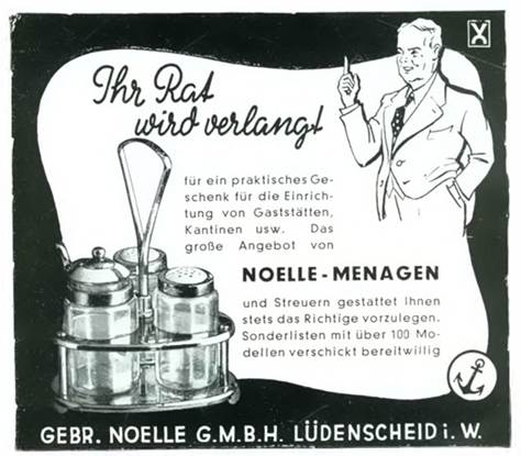 Noelle & von Campe als Zulieferer: Die Glaswaren von Gebr. Noelle in den 1930er&nbsp;Jahren